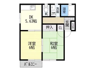 ビレッジ堀川A【2階】の間取り