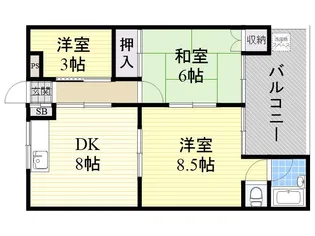 ルネ真菅【1階】の間取り