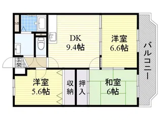 フルーエント1【2階】の間取り