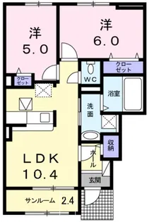 サンライズ橿原イーオス【1階】の間取り
