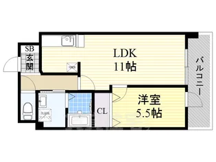 ブランドール山王【3階】の間取り