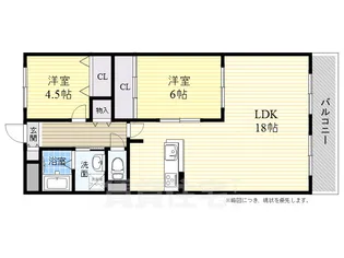 サンパレス【4階】の間取り