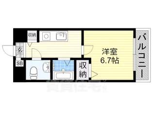 ジュネス東住吉【2階】の間取り