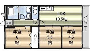 プロビデンス日比野【2階】の間取り