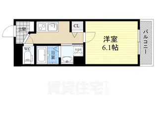 フォンテーヌ神崎川【301号室】の間取り