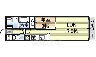 Gramercy Shirakawa Koen(旧ディームス白川公園【3階】の間取り