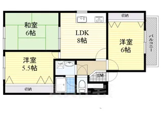 ジラソーレ田村【202号室】の間取り