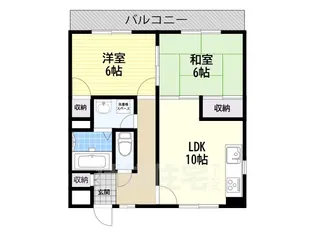 シャローム八ノ坪【2階】の間取り