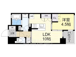 ローレルアイ久屋大通【6階】の間取り