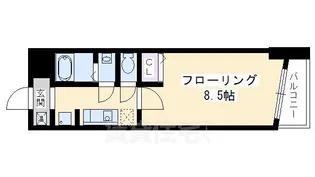 シャトーボヌール【4階】の間取り