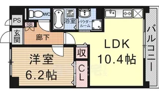 ラフィール【208号室】の間取り