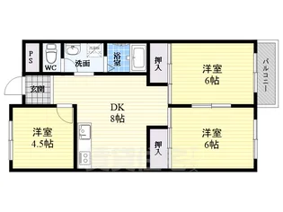 コーポ柏原【2階】の間取り
