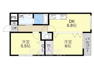 ベルヌーブ森神2【3階】の間取り