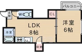 大阪府豊中市本町3丁目【マンション】の間取り