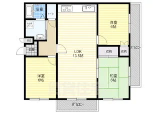 スカイハイツ玉手【1階】の間取り