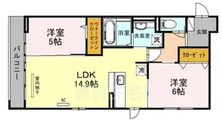 大阪府堺市北区東雲東町3丁【アパート】の間取り