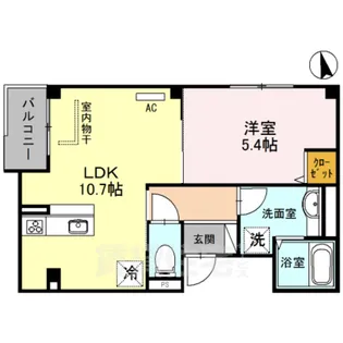 レジデンス京都洛央【2階】の間取り