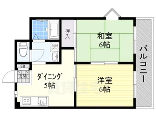メゾンエコー【6階】の間取り