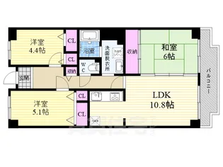 ネオコーポ東山【5階】の間取り