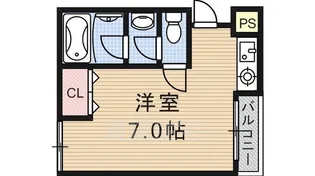 レッドボールコート上鳥羽【3階】の間取り