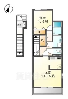 プレンデトワール五毛【2階】の間取り