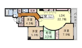 リモージュ徳川【5階】の間取り