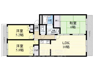 ソレーユ西宮【1階】の間取り