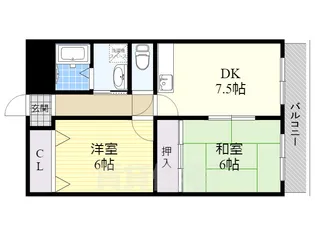 大阪府豊中市曽根東町3丁目【マンション】の間取り