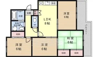 サンマンション西七条【2階】の間取り