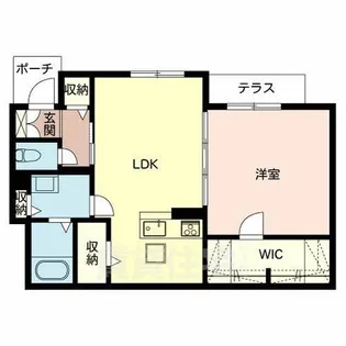 シャーメゾンうねび【1階】の間取り