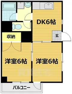 グランビュー太秦【2階】の間取り