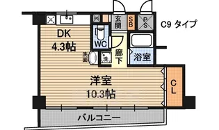 大拓ハイツ6【6階】の間取り