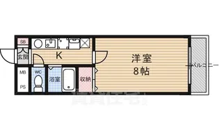 フレーヴァー西京極【2階】の間取り