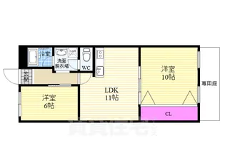 サンフローラ桂【4階】の間取り