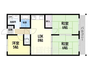 エイチツーオー杭瀬【6階】の間取り