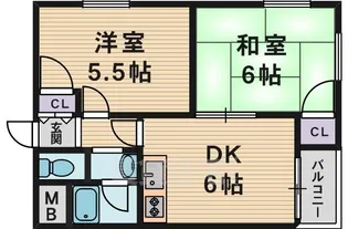 ラウンド2内代【4階】の間取り