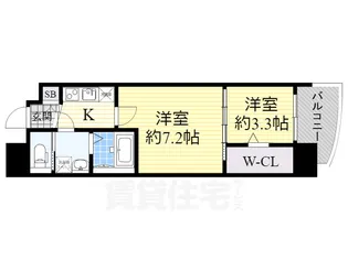 セレニテ堺筋本町プリエ【9階】の間取り