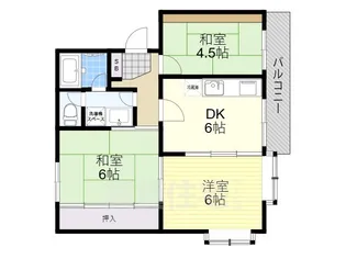 メゾンサンシティー【1階】の間取り