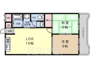 レジデンス姫島【2階】の間取り