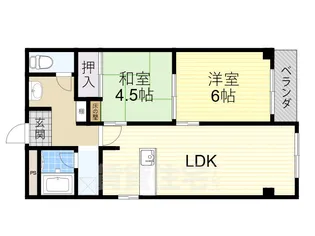 プール・トゥジュールブラン【6階】の間取り