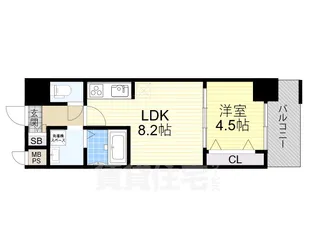 セノアタワー新大阪【6階】の間取り