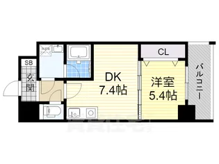 大阪府堺市堺区熊野町東1丁【マンション】の間取り