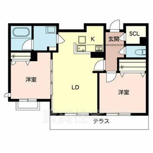 シャーメゾンサカイパークス2【1階】の間取り