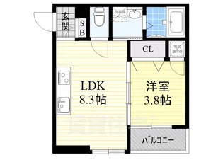 大阪府寝屋川市萱島桜園町【アパート】の間取り