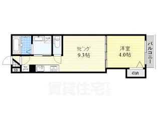 大阪府大阪市東住吉区住道矢田1丁目【アパート】の間取り
