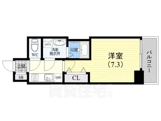 レジュールアッシュ神戸グランフィール【3階】の間取り