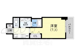 レジュールアッシュ神戸グランフィール【6階】の間取り