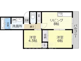 グリーンハイツ松原【4階】の間取り