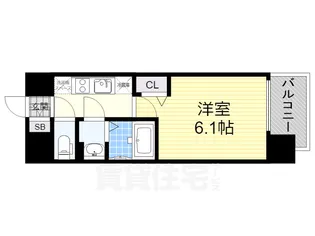 ディアレイシャス金山【6階】の間取り