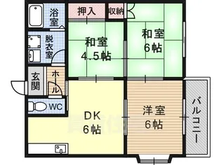 フェリスマンション1【2階】の間取り